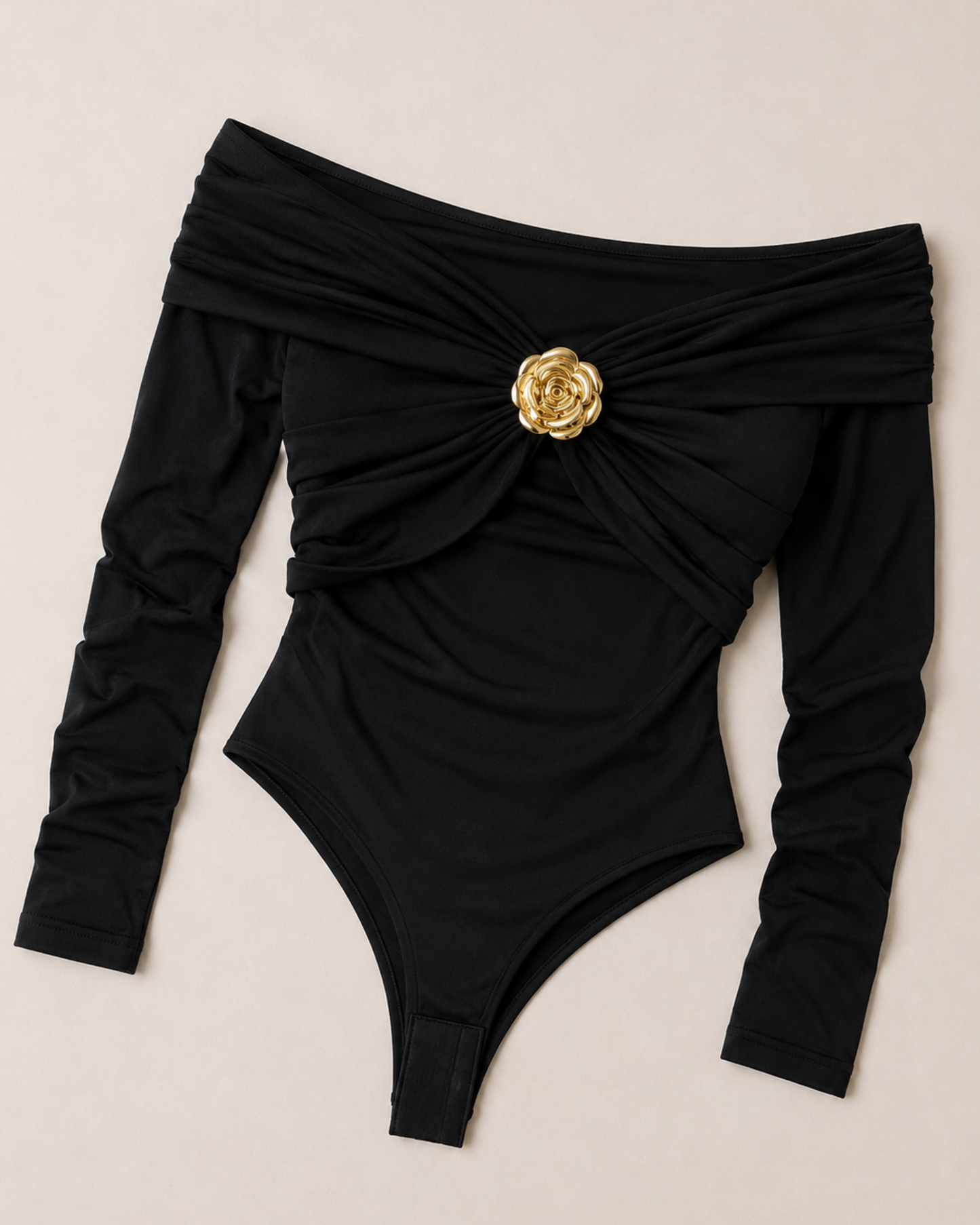 Bodi Escote Cuello Bandeja Broche