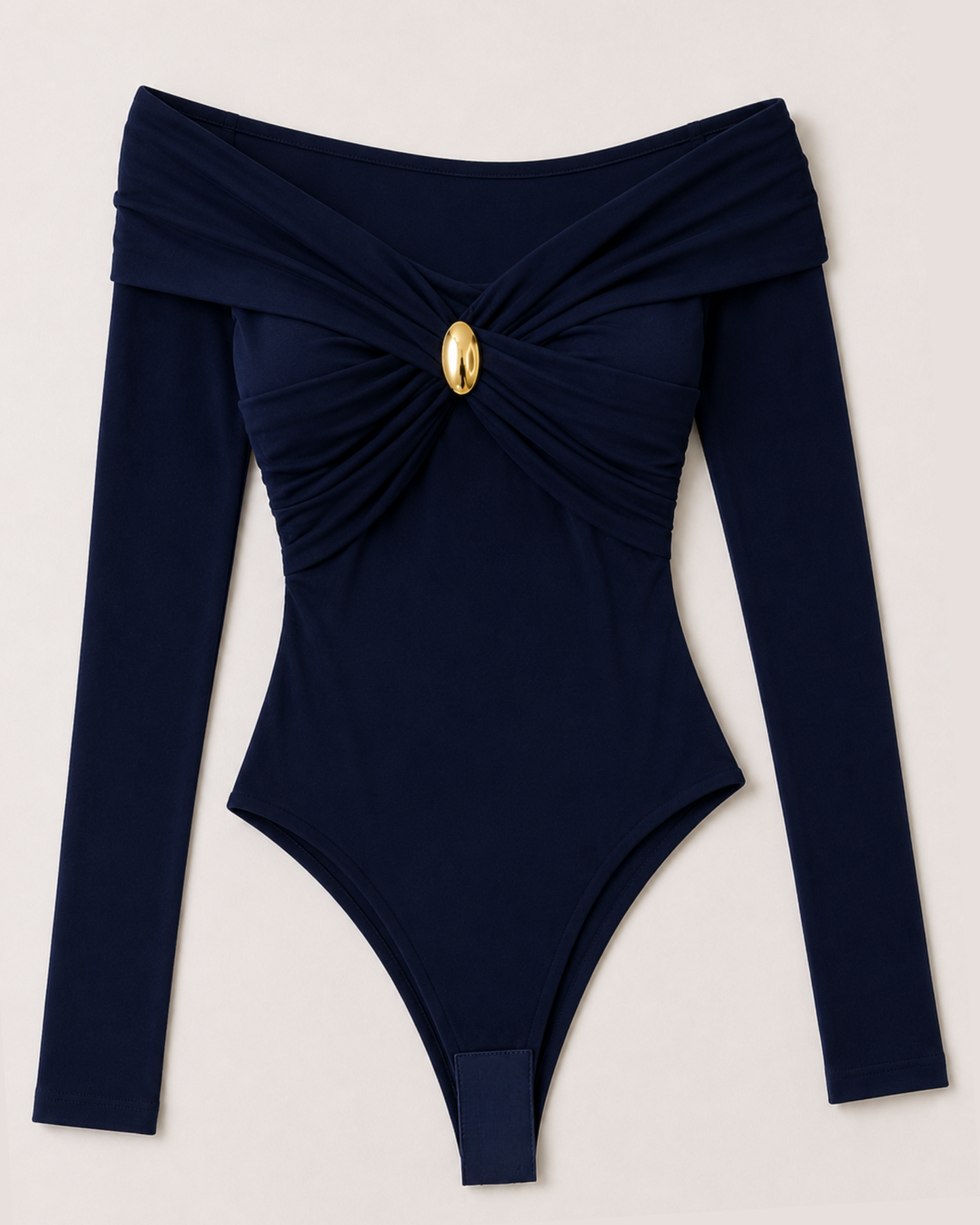 Bodi Escote Cuello Bandeja Broche